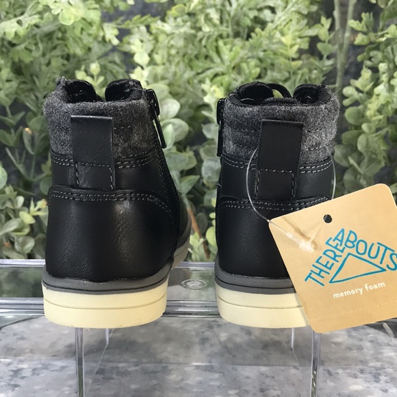 There Abouts Lil Conner Black Casual Hiker Boots with Combo Laces Boys 7M🖤NWT🖤 - Picture 5 of 15